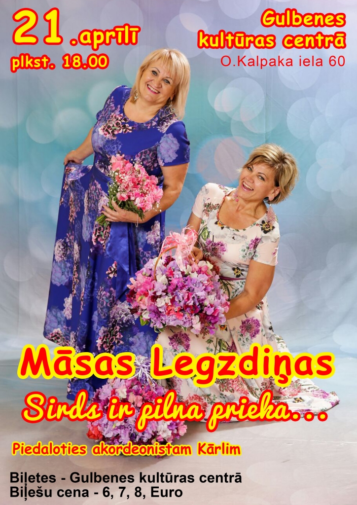 Māsu Legzdiņu koncerts "Sirds ir pilna prieka"