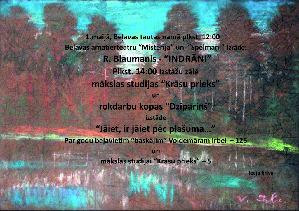 1.maijs Beļavas pagastā - izrāde un izstādes