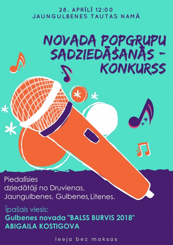 Jaungulbenē - Novada popgrupu sadziedāšanās-konkurss