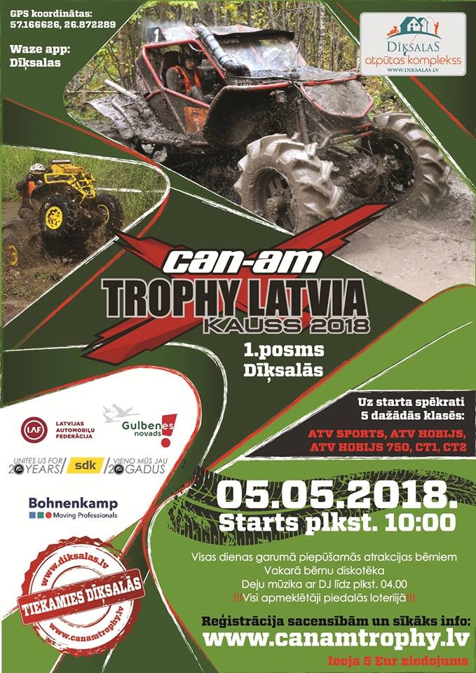 "Dīķsalās" - CanAm Trophy Latvia" kauss 2018, 1. posms