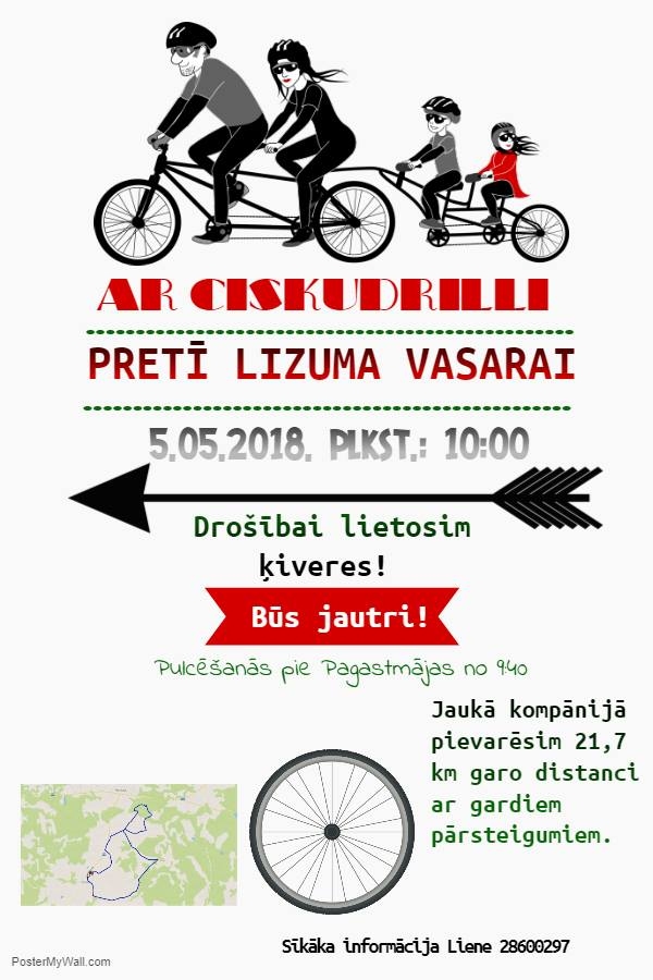 Ar ciskudrilli pretī Lizuma vasarai!