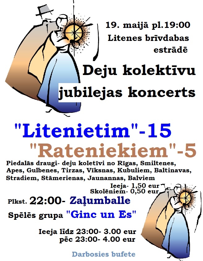 Litenē - deju kolektīvu jubilejas koncerts un zaļumballe