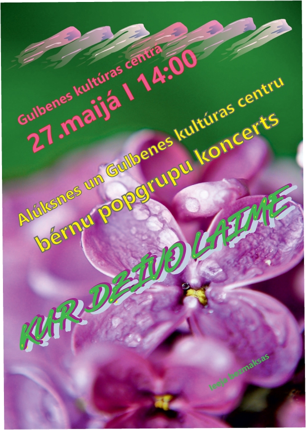 Gulbenes kultūras centra bērnu popgrupu koncerts