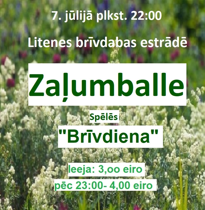 Litenes brīvdabas estrādē - zaļumballe