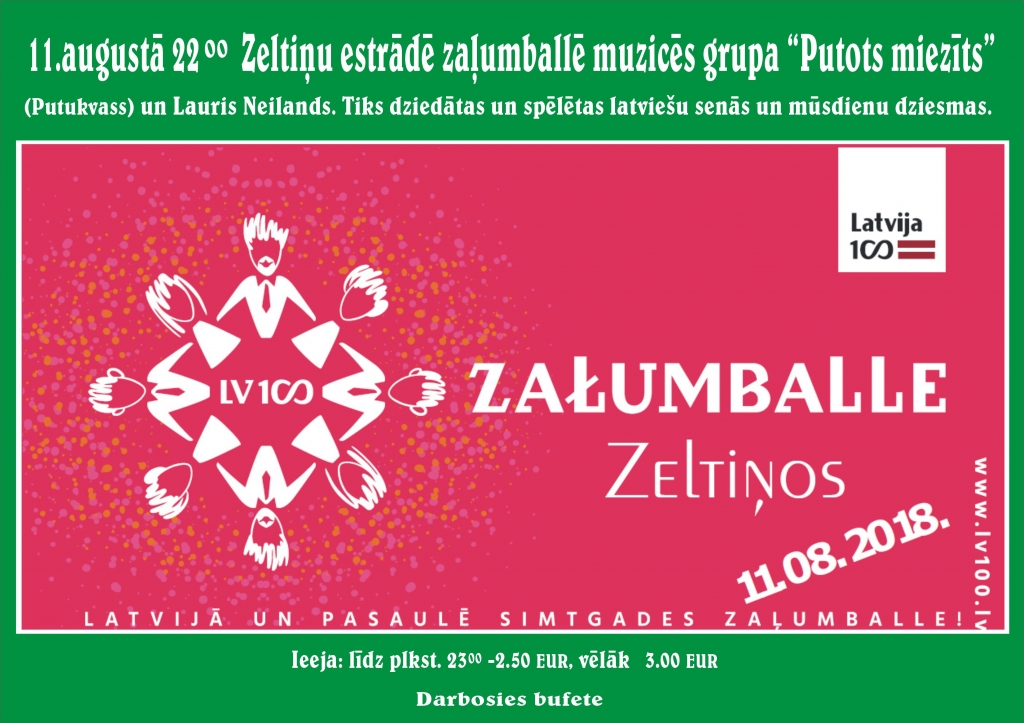 Zeltiņos - zaļumballe