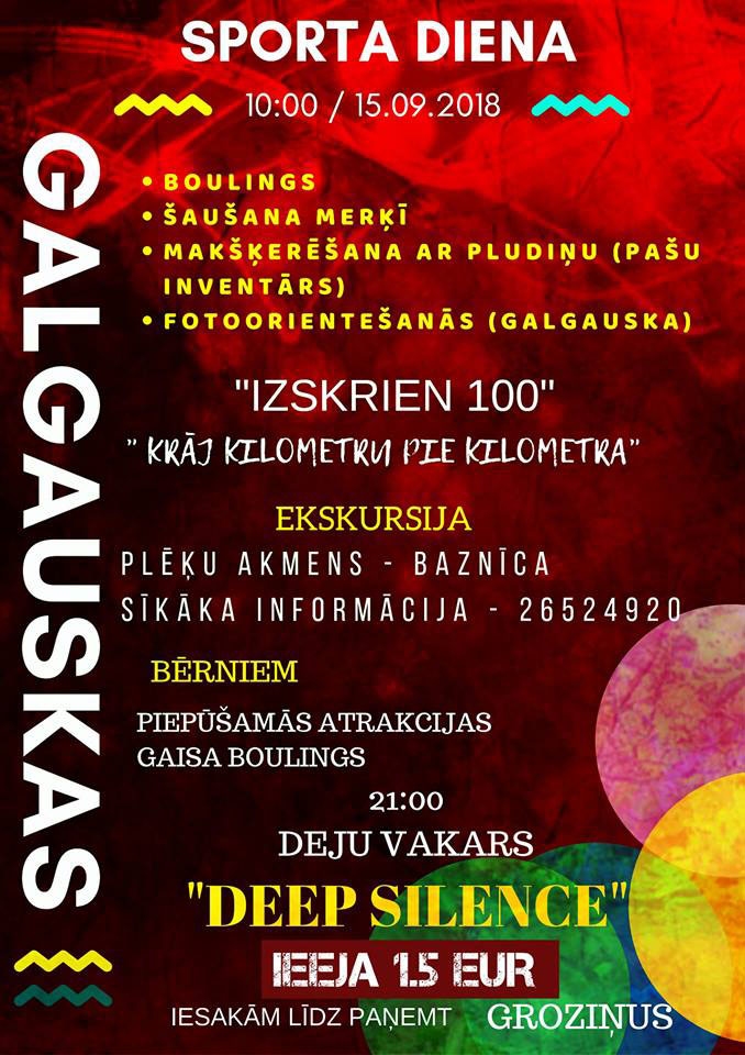Galgauskā būs sporta diena un deju vakars
