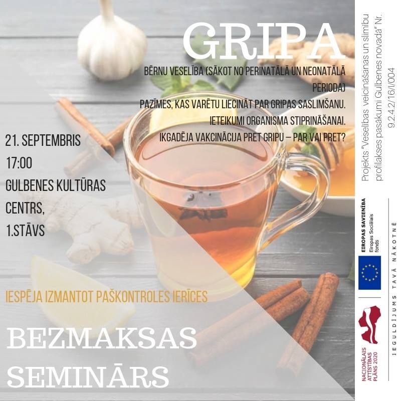 Aicina uz semināru par gripu
