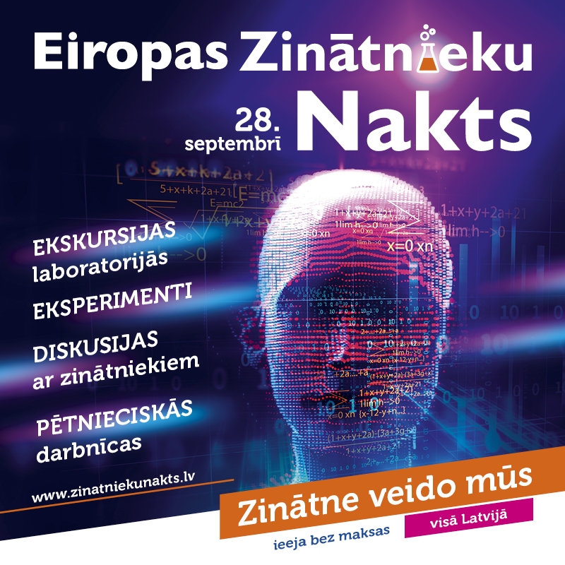 Visā Latvijā notiks Eiropas Zinātnieku nakts pasākumi