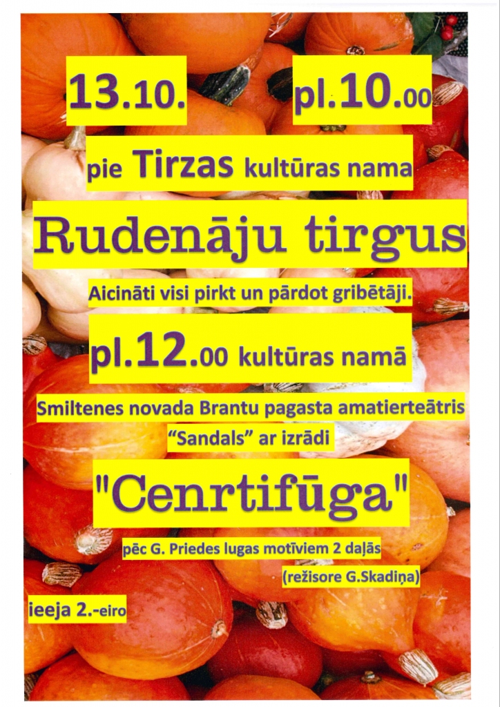 Tirzā - Rudenāju tirgus un teātra izrāde