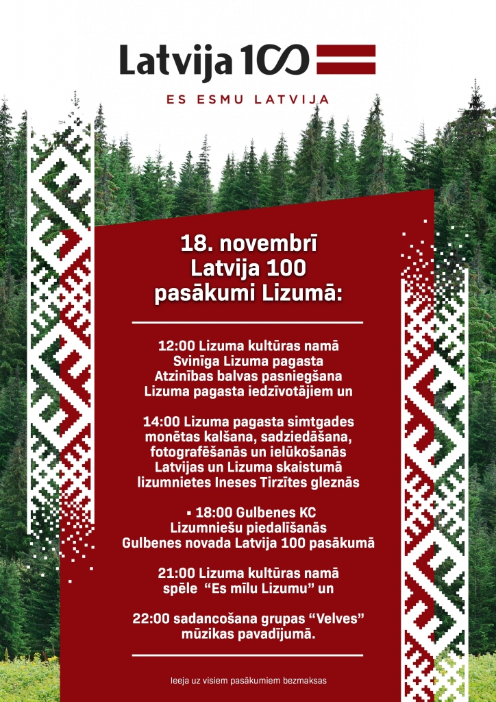  Latvijas simtgades pasākumi Lizumā