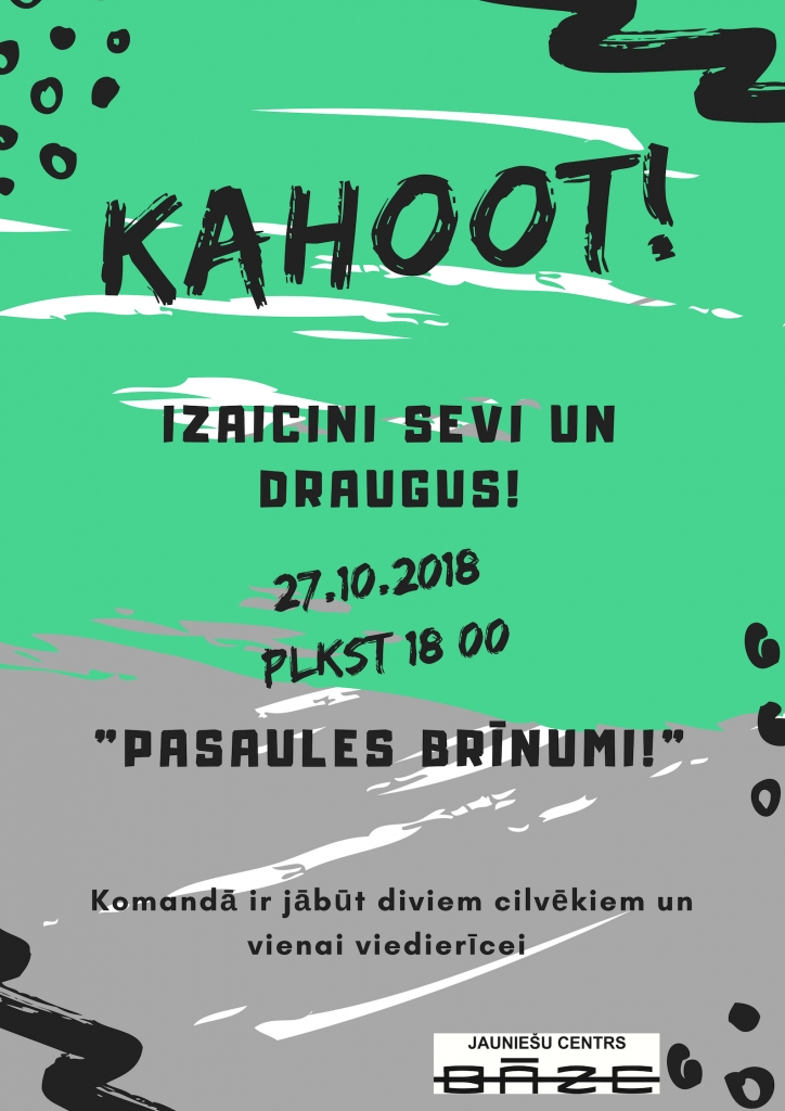 Jauniešu centrs "Bāze" piedāvā aktivitātes skolēnu rudens brīvlaikā