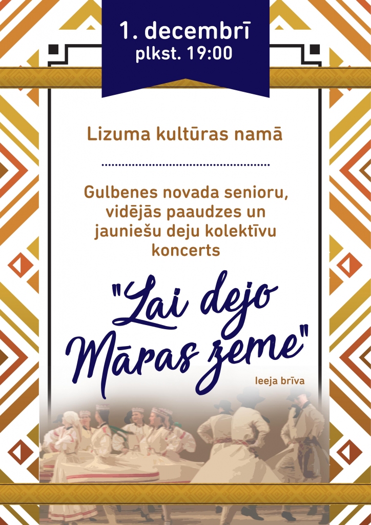 Lizumā - novada senioru, vidējās paaudzes un jauniešu deju kolektīvu koncerts "Lai dejo Māras zeme"