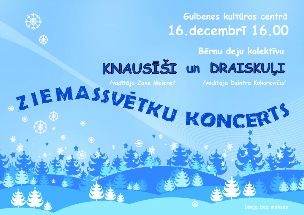 Bērnu deju kolektīvu "Knausīši" un "Draiskuļi" Ziemassvētku koncerts