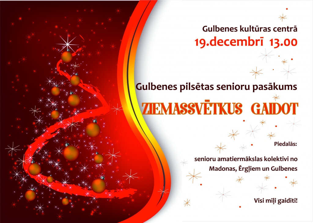 Gulbenes novada senioru pasākums "Ziemassvētkus gaidot"