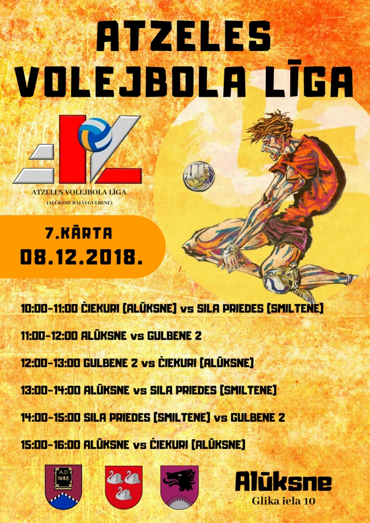 Volejbols: Atzeles līgas 7.kārta Alūksnē
