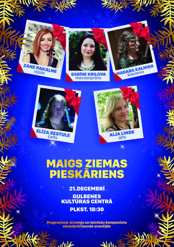 Koncertā "Maigs ziemas pieskāriens" dziedās novadniece Sabīne Krilova