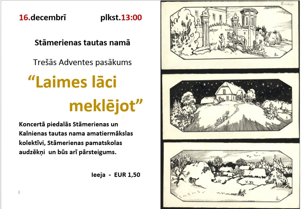 Stamerienās - Trešās adventes pasākums