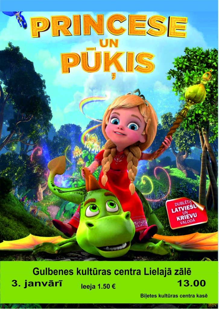 Demonstrēs multfilmu "Princese un pūķis"
