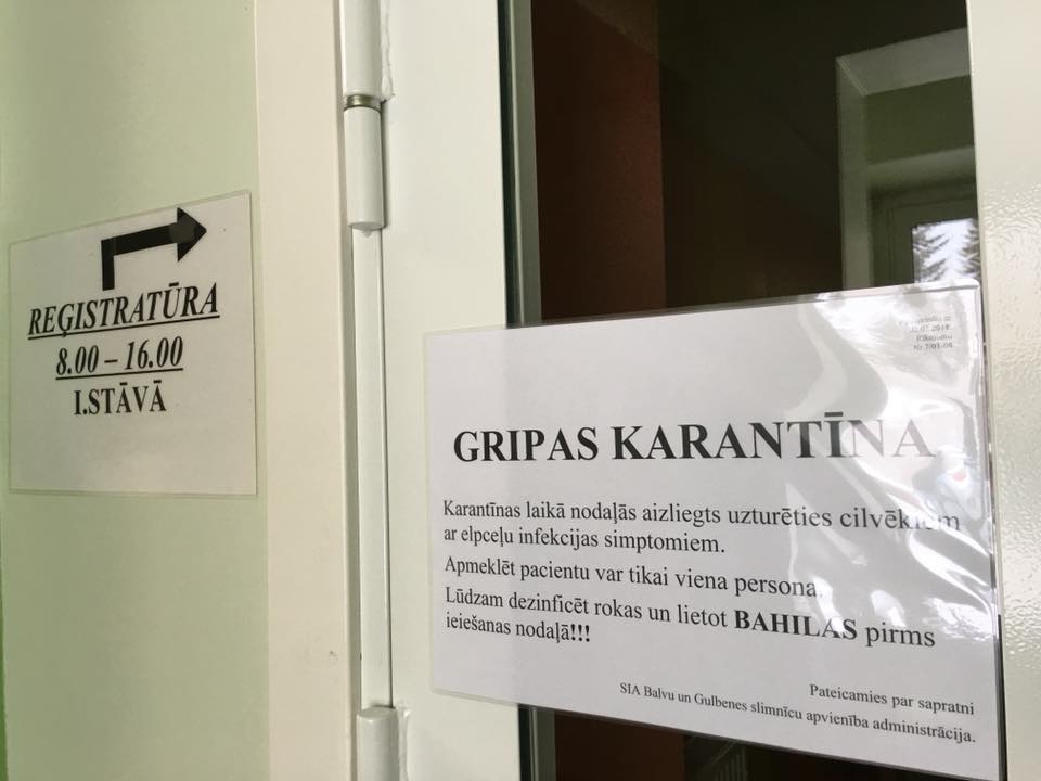Gripas epidēmijas laikā Vidzemē paplašinātas medicīniskās palīdzības saņemšanas iespējas pie dežūrārstiem