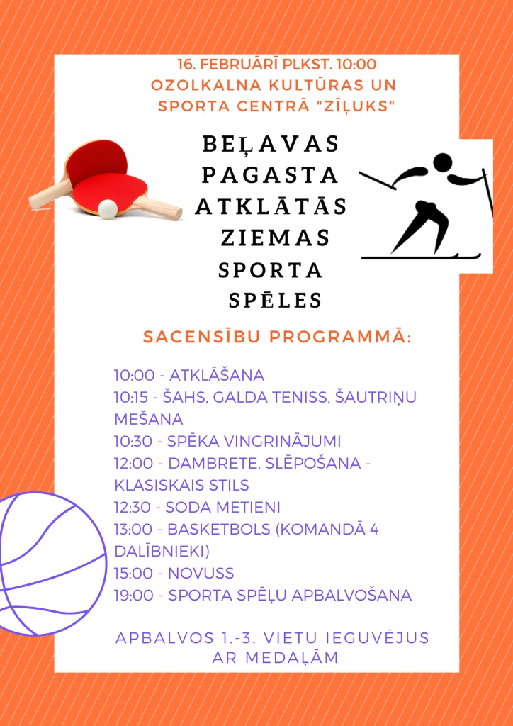 Beļavas pagasta atklātās ziemas sporta spēles