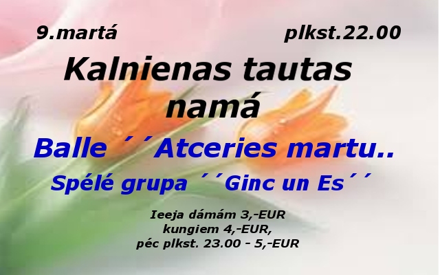 Kalnienā - balle "Atceries martu..."