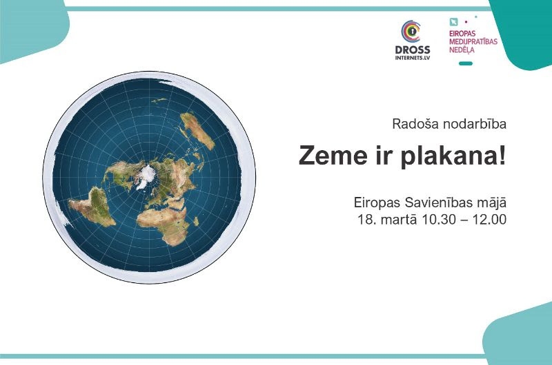 Pamatskolas klasei ir iespēja piedalīties radošā nodarbībā "Zeme ir plakana!"