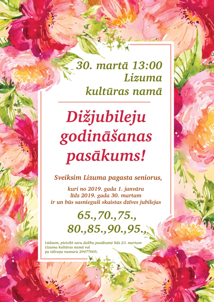 Lizumā - dižjubilāru godināšana