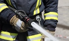 Lejasciema pagastā deg darbgalds un elektrības vadi