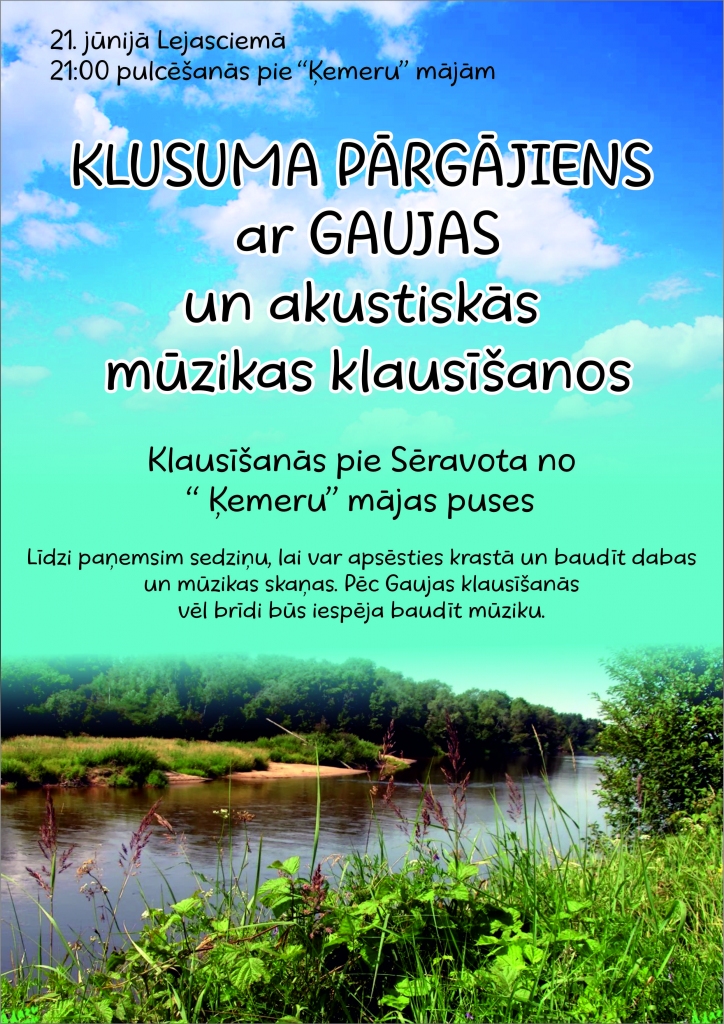 Lejasciemā pie “Ķemeru” mājām – klusuma pārgājiens