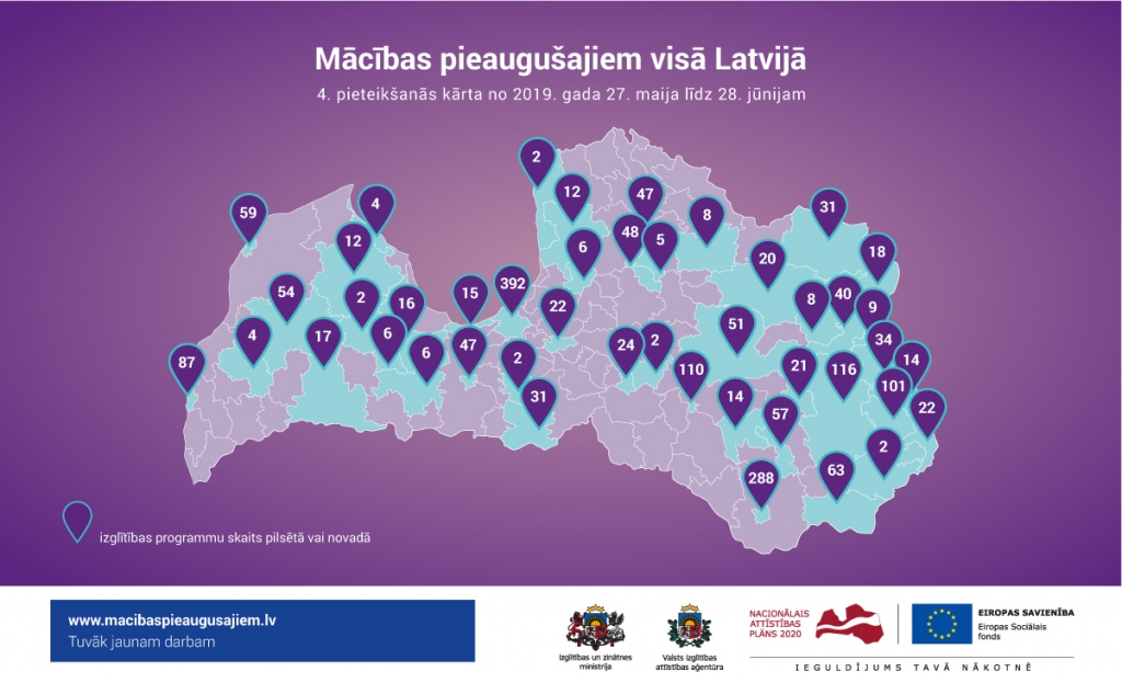 Gulbenes novadā var pieteikties mācībām pieaugušajiem 20 programmās