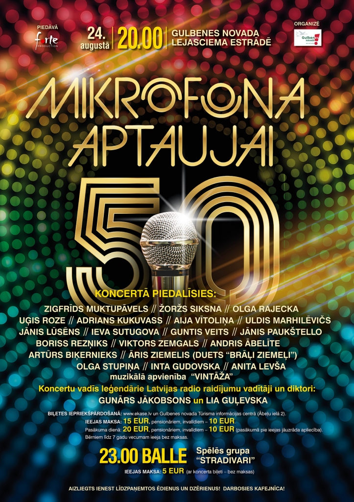 Lejasciemā -  “Mikrofona aptaujai 50” jubilejas koncerts