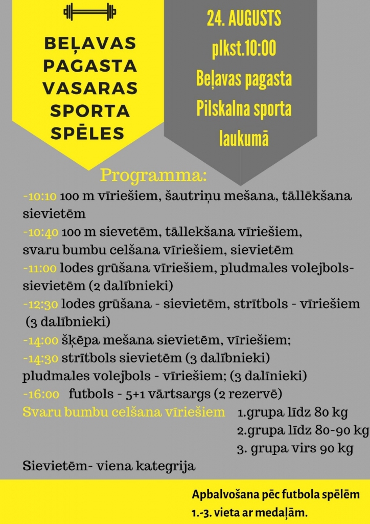 Beļavas pagasta vasaras sporta spēles