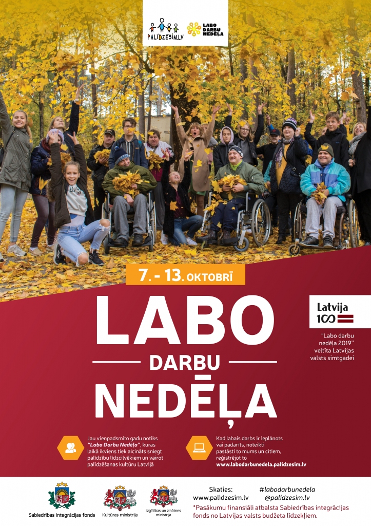  “Labo darbu nedēļa 2019” - no 7. līdz 13. oktobrim