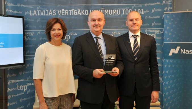 Par Latvijas vērtīgāko uzņēmumu arī šogad atzīst "Latvenergo"