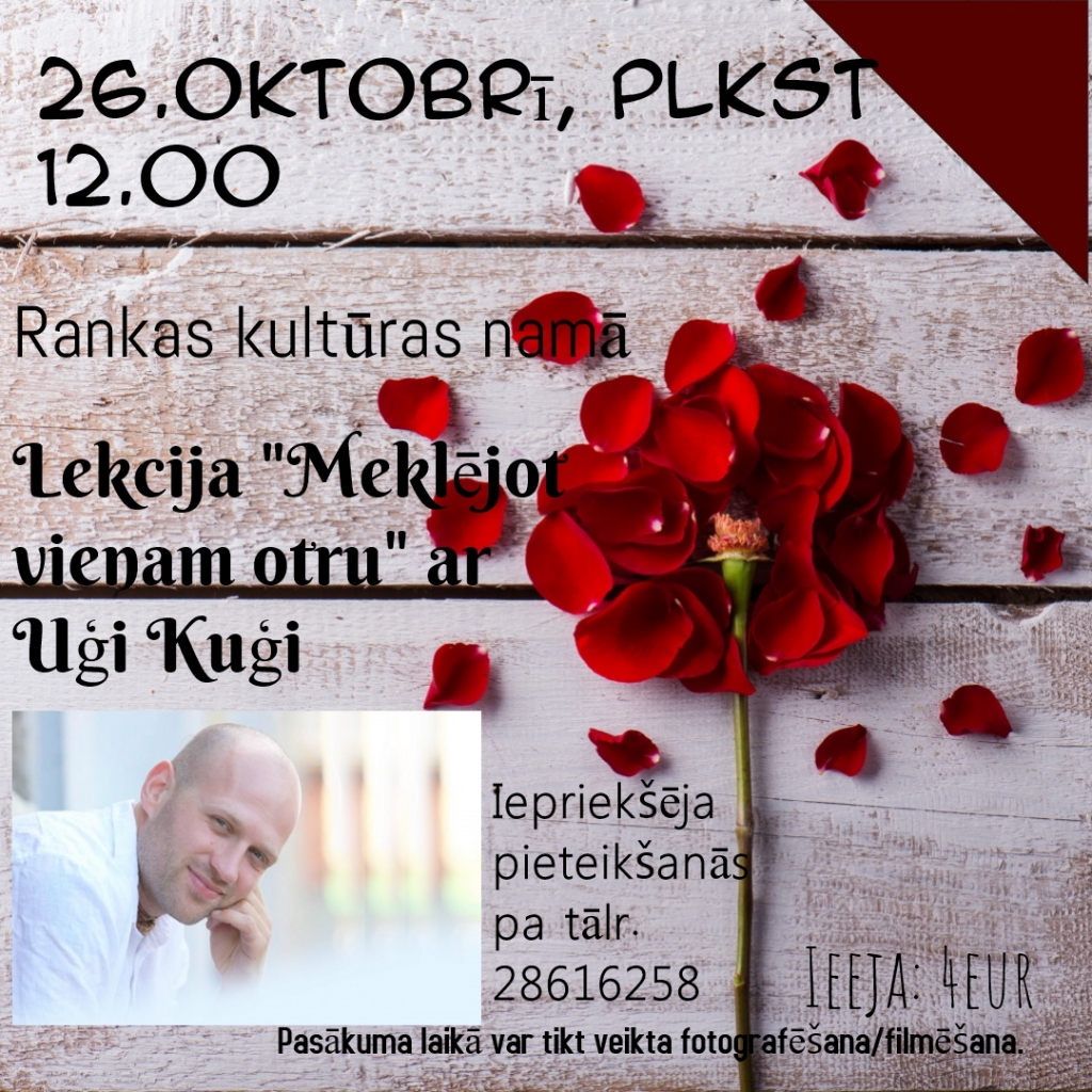 Rankā - Uģis Kuģis ar lekciju