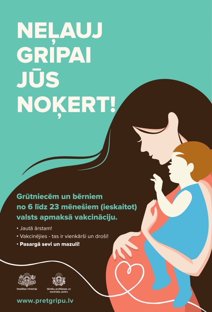 Sāk kampaņu ar aicinājumu vakcinēties grūtnieces un bērnus 