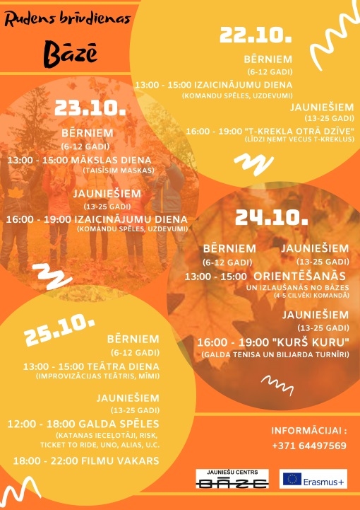 Rudens brīvdienas "Bāzē"