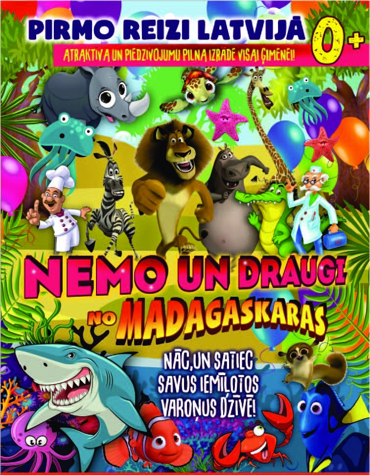 Izrāde bērniem "Nemo un draugi no Madagaskaras"