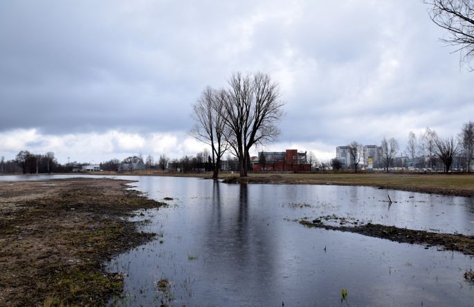 Upēs turpinās ūdens līmeņa kāpums, applūst palienes