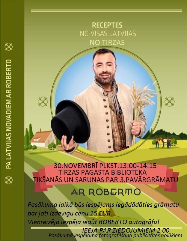 Tirzas bibliotēkā - "Trešās grāmatas atvēršana kopā ar Roberto Meloni"