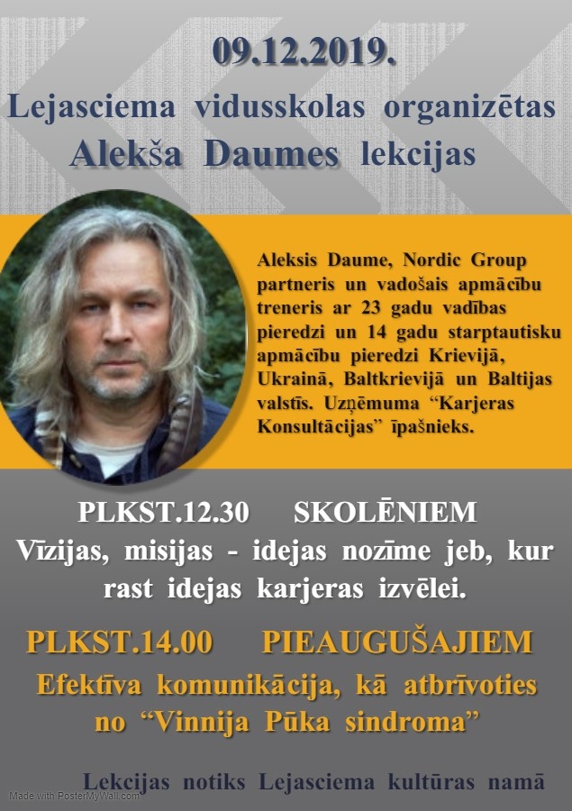 Lejasciemā - Alekša Daumes lekcijas