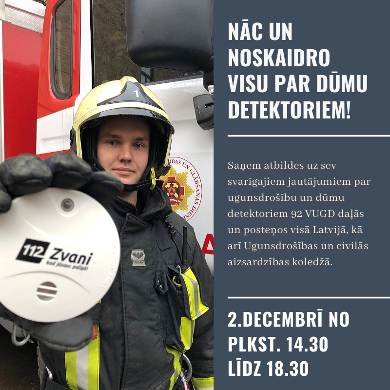 Šodien stāstīs par dūmu detektoriem