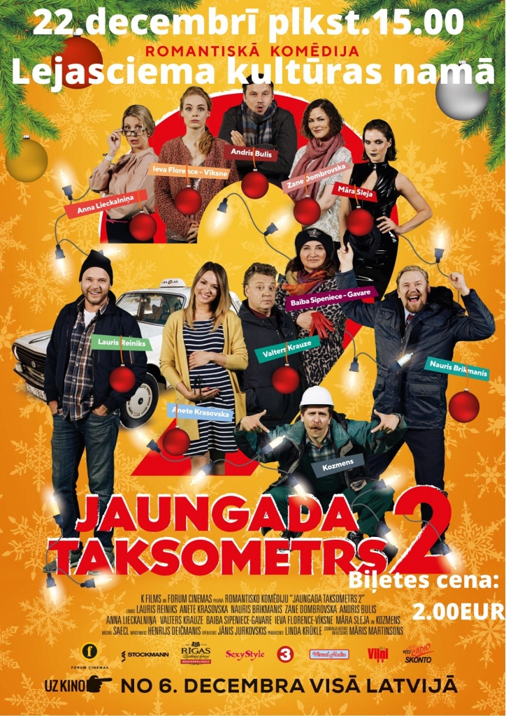 Lejasciemā rādīs filmu "Jaungada taksometrs 2" 