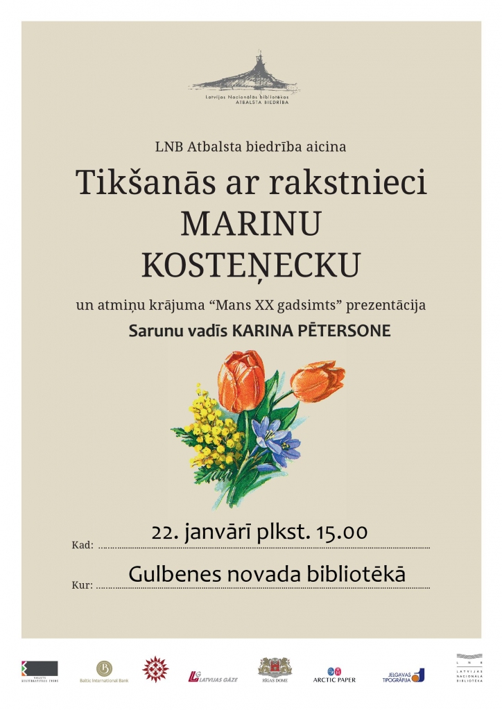 Gulbenes novada bibliotēkā - tikšanās ar Marinu Kosteņecku