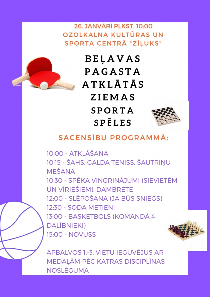 Ozolkalnā - Beļavas pagasta atklātās ziemas sporta spēles 