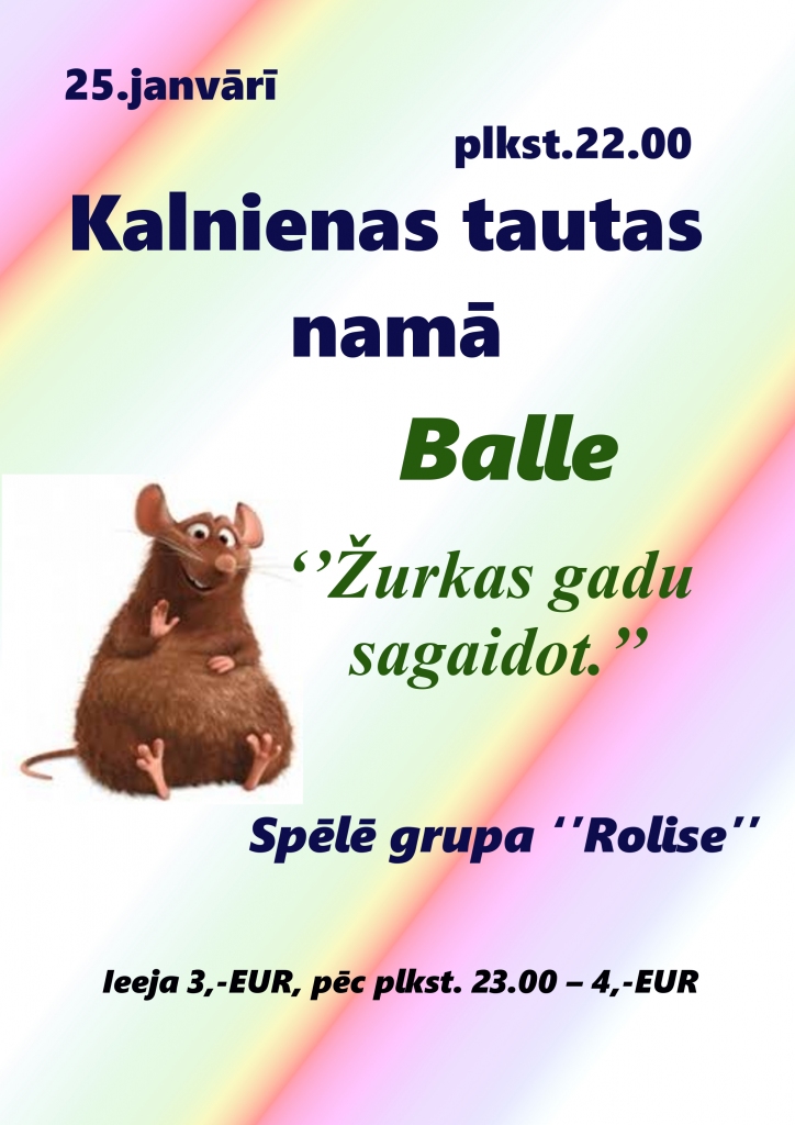 Kalnienā - balle ''Žurkas gadu sagaidot''