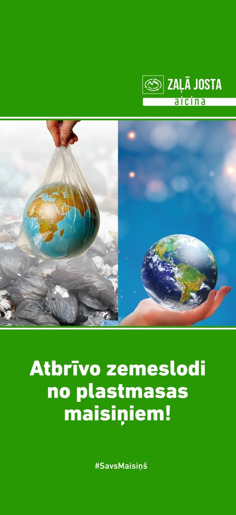Sociālā kampaņā “Man pašam savs” aicinās mazināt plastmasas vienreizlietojamo maisiņu patēriņu, saudzējot vidi