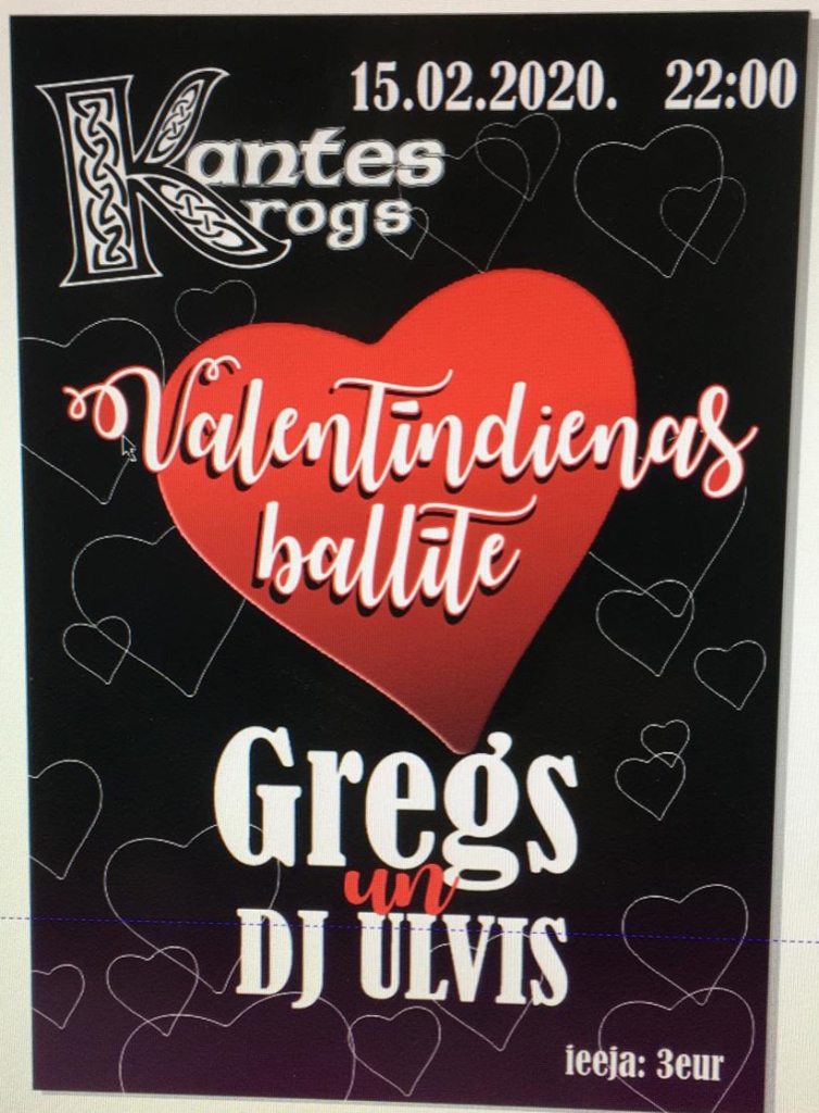 “Kantes krogā” Gulbenē – Valentīndienas ballīte