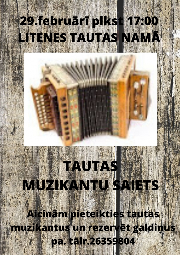 Litenē būs tautas muzikantu saiets