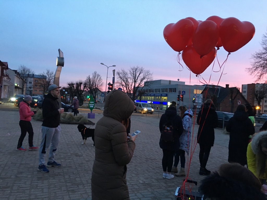 Valentīndienā Gulbenē izskrien trasi sirds formā